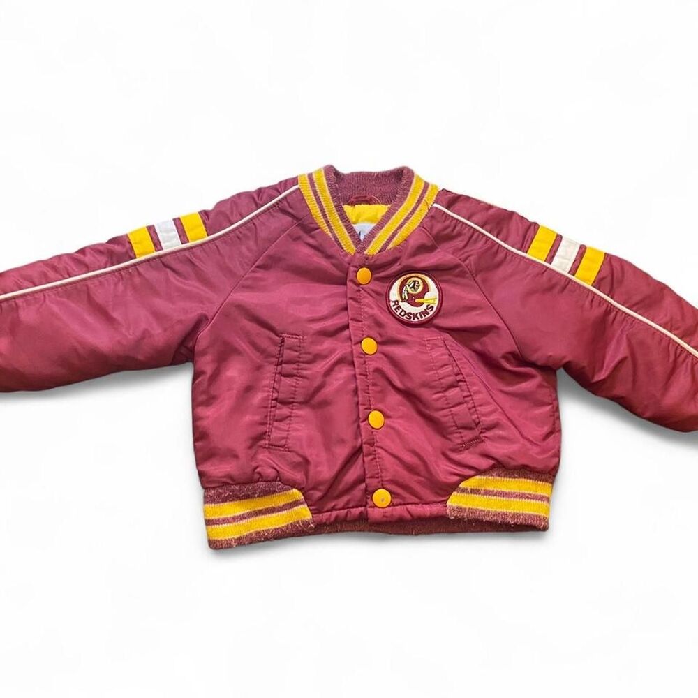 Vintage Washington Redskins Stahl Urban NFL Quilted Bomber Jacket Toddler 2T